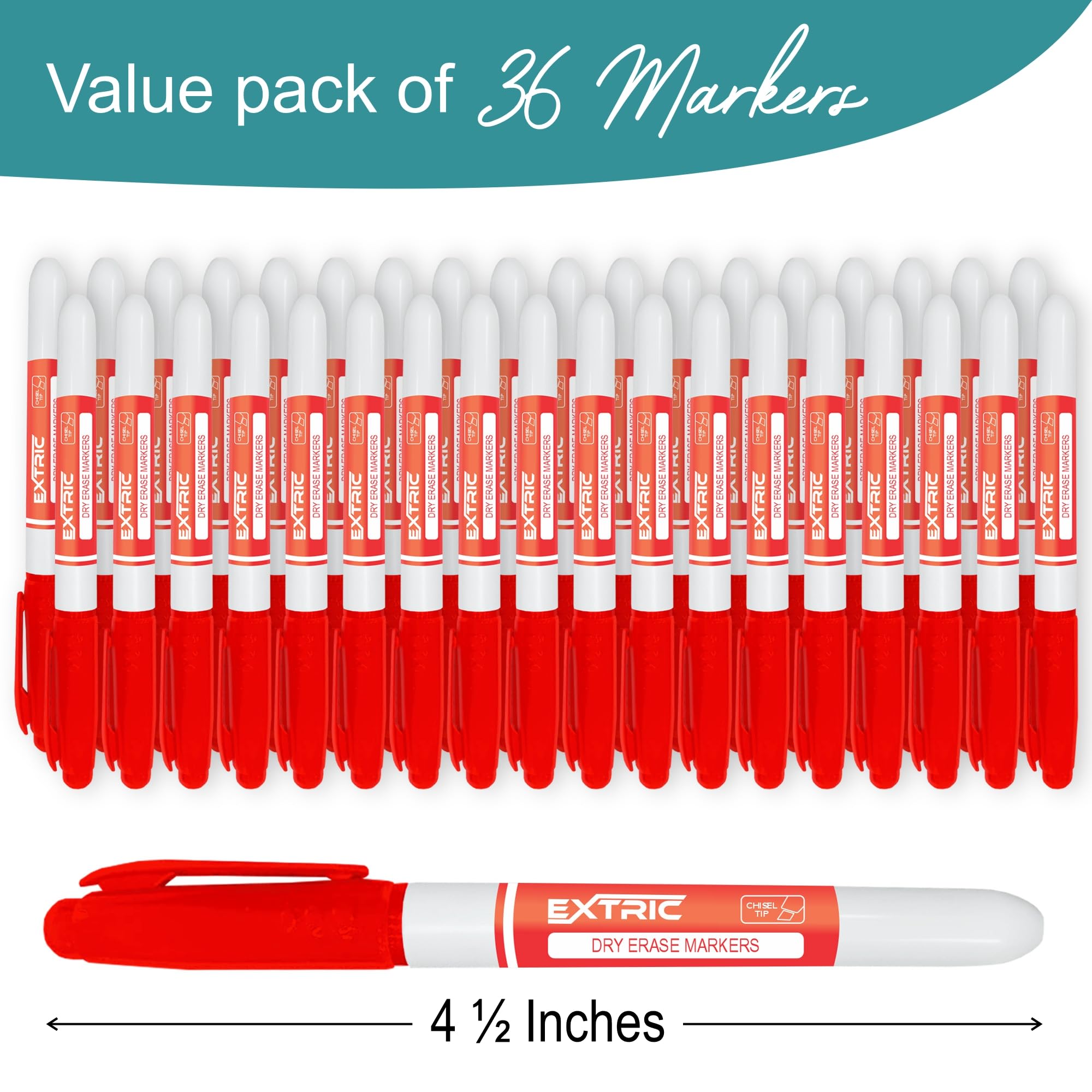 Amazon.com: EXTRIC Red Dry Erase Markers, 36 Count Whiteboard